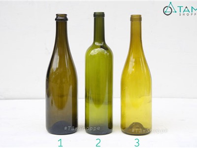 Chai thủy tinh trong suốt màu xanh lục trà 750ml